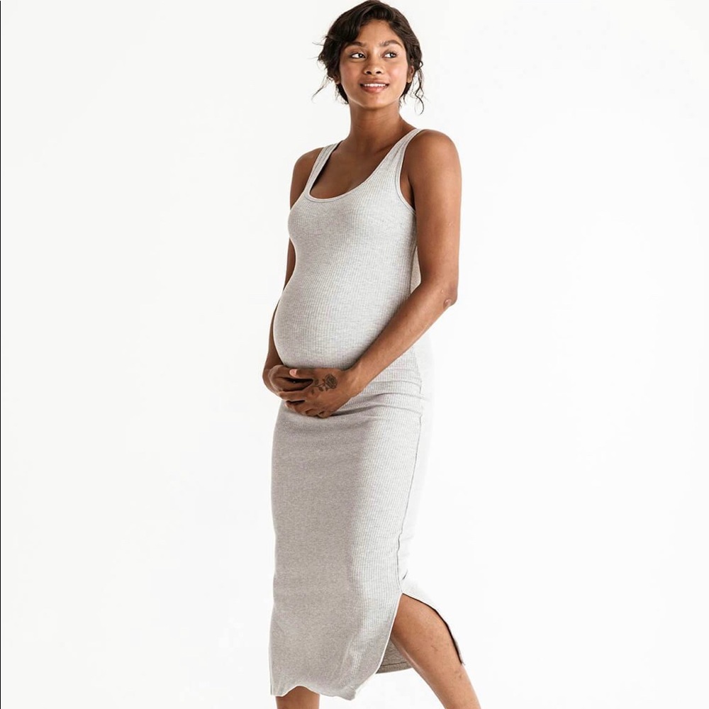 Storq maternity rib tank dress